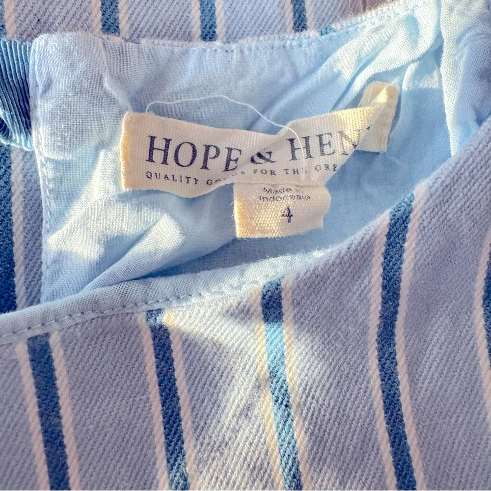Hope & Henry Girls' Sleeveless Summer Party Dress - blue - size 4
